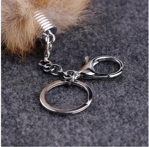 1Pcs/set Cool Large Faux Fox Fur Tail Keychain Pendant Key Ring For Women Ladies Girls Handbag Hanging Charm | Украшения и