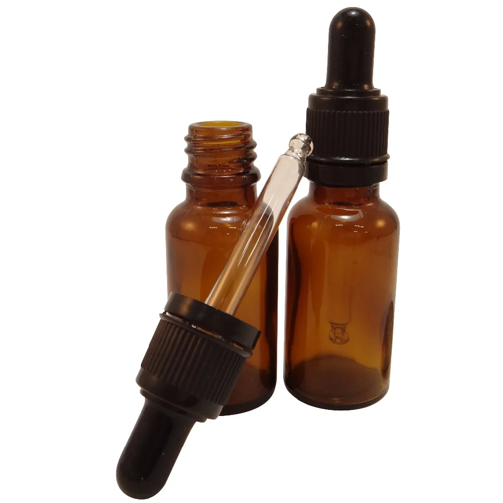 2шт дорожный размер 20 мл бостонские круглые стеклянные янтарные бутылки эфирного