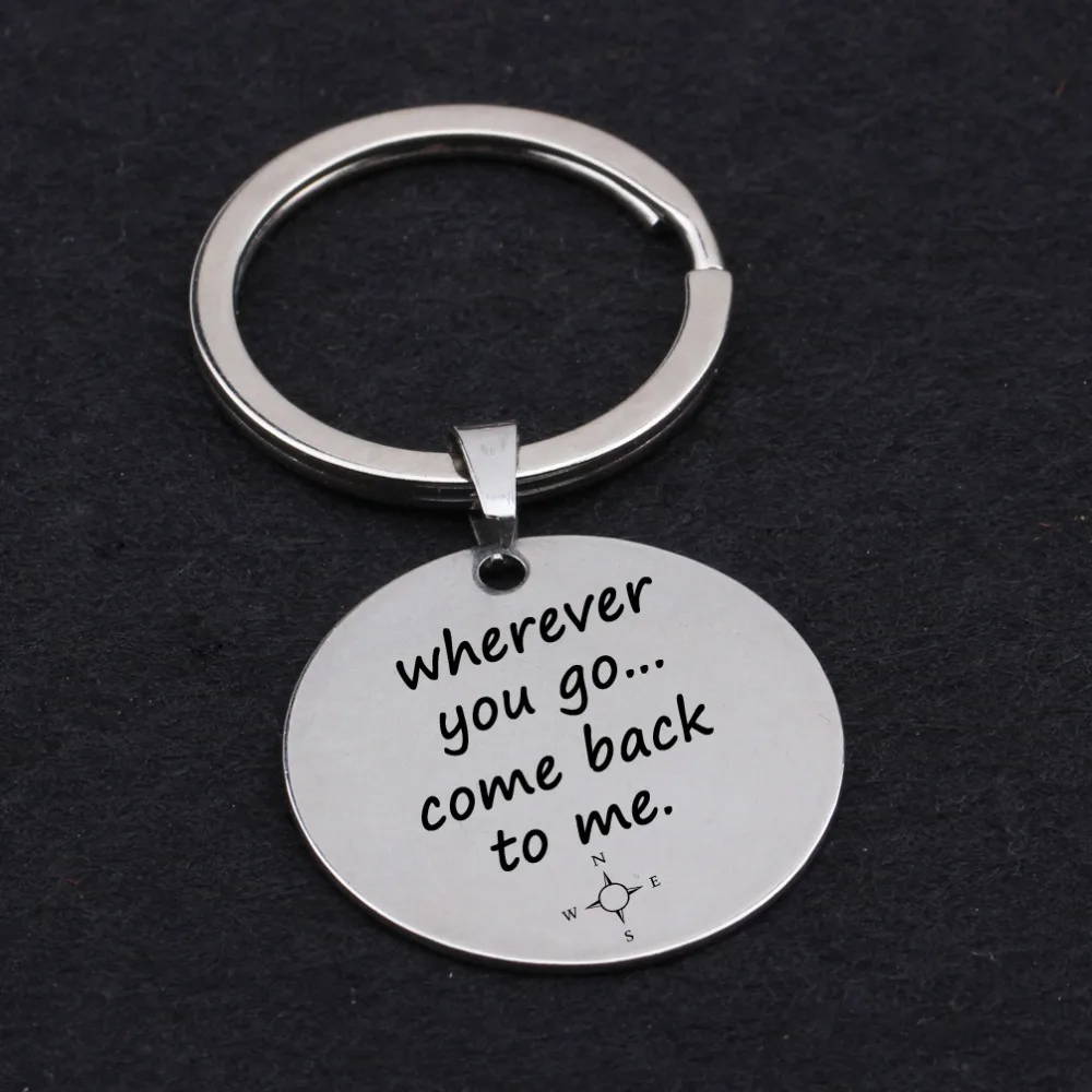 Штампованные куда бы вы ни отправились вернись ко мне брелоки &quotКомпас&quot