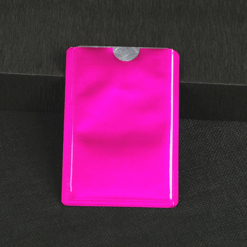Purple 10 шт. Анти Rfid кошелек Блокировка ридер замок банк держатель для карт Id банковский Чехол для карт металлический держатель для кредитных NFC открытый инструмент - Цвет: Purple