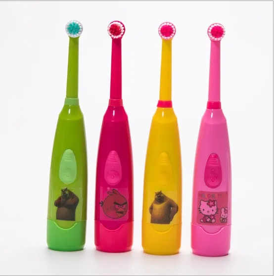 Children Electric Toothbrush Cartoon Pattern Tooth Brush Electric Teeth Brush For Kids with 2pcs Replacement Head