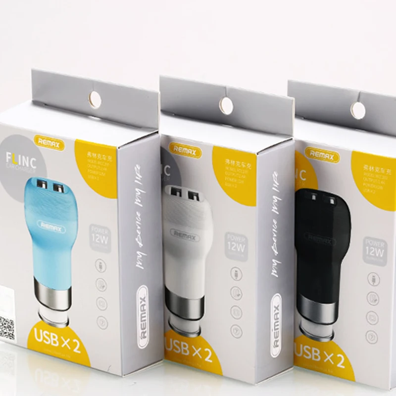 Автомобильное зарядное устройство Remax с 2 USB портами макс. 4 А адаптер для быстрой