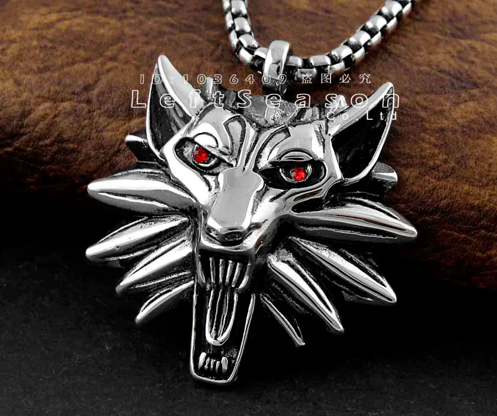 Мужские ювелирные изделия с серебряным тоном голова льва волка фианиты|biker