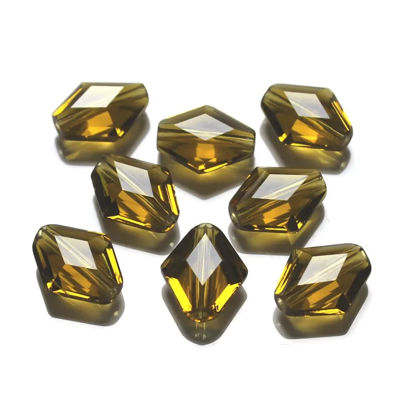 

StreBelle 50pcs 14x10mm Crystal Button Glass Beads DIY Jewellery Making For Bracelet Necklace Center Multi Color