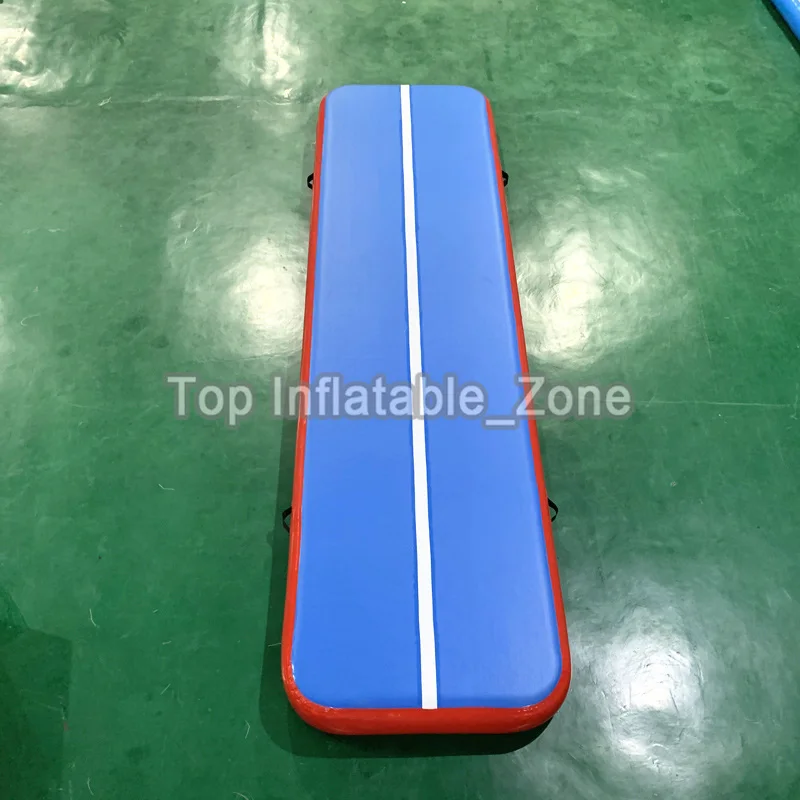 red blue 4*1*0,1 м надувной воздушный трек для продажи домашнего использования гимнастический коврик для детей и взрослых - Цвет: red blue