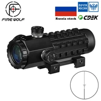 fire wolf 3x28 green red dot cross sight scope tactical optics riflescope fit 1120mm adjustable rail rifle scopes for hunting