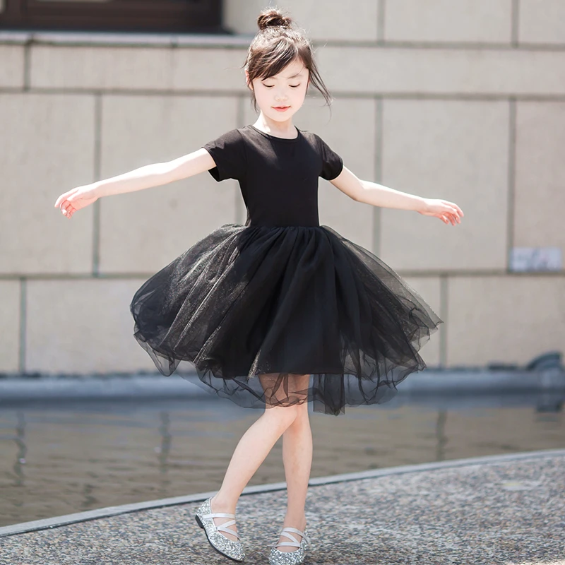2019 Kids Girls Summer Dresses Princess Dancing Dress Black Teenage Party 8 10 12 14 15 Years Vestido Infantil Sukienki | Детская одежда