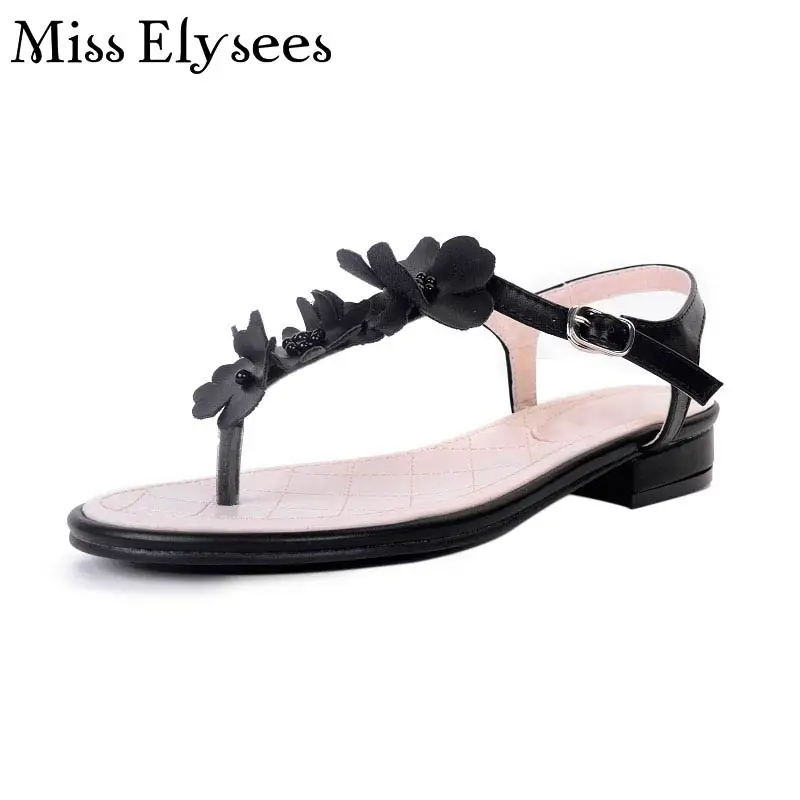 Цветы Дизайнер Квартир Женщин Сандалии 2017 Лето Открытым Носком Пряжка Ремень