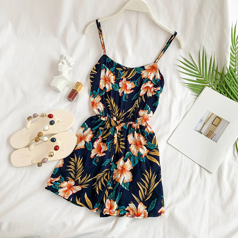 Women Summer Clothes Print Sleeveless Playsuits for 2019 Female Overalls | Женская одежда