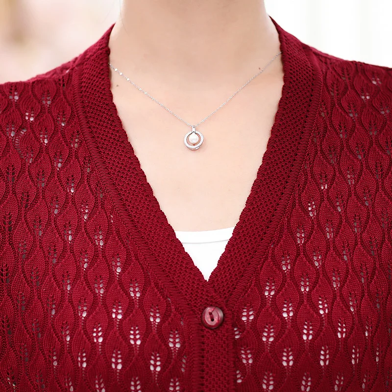 ASLTW Hollow Cardigan New Autumn Sexy V Neck Lady's Sweater Long Sleeve Single Breasted Solid Casual For Women |
