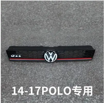 Для Volkswagen Polo передние гоночные грили подходят для Polo решетка черная Высокое качество бампер капот решетка решетки - Цвет: Серебристый