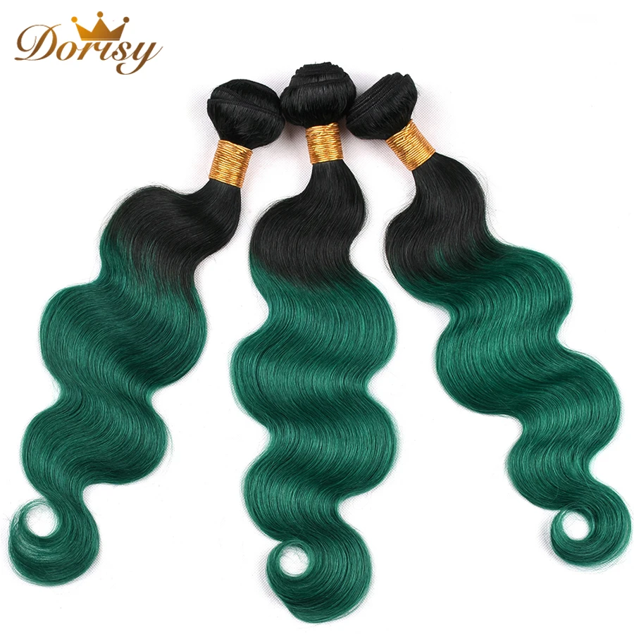 T1b зеленый пучки волос от светлого до темного цвета с закрытием человеческих