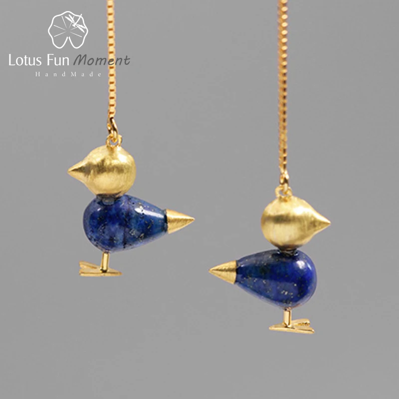 Lotus Fun Moment реального 925 пробы серебро Натуральный камень Винтаж Модные украшения
