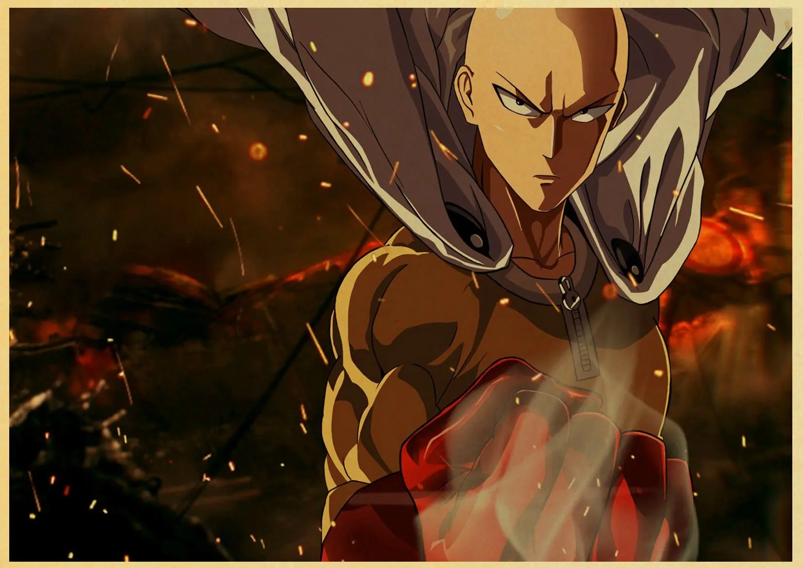 T018 Японское аниме One Punch Man плакат ретро плакат наклейки на стену винтажные плакаты принты для бара и домашнего декора - Цвет: T018