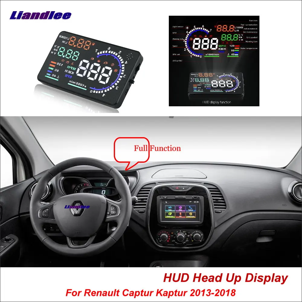 Liandlee Автомобильный дисплей HUD для Renault Captur Kaptur 2013 2018 динамический Вождение