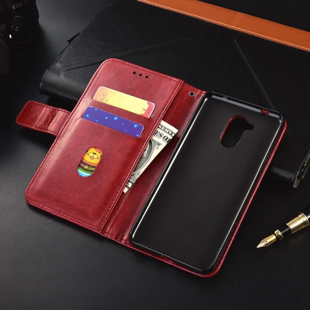 Винтажный кожаный чехол-бумажник для Huawei Honor 6C чехол с подставкой карт из мягкого