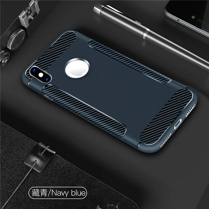 УГЛЕРОДНЫЙ чехол Oh для IPhone X XR Xs Max 8 Plus силиконовый бампер мягкий 7 6S телефона |