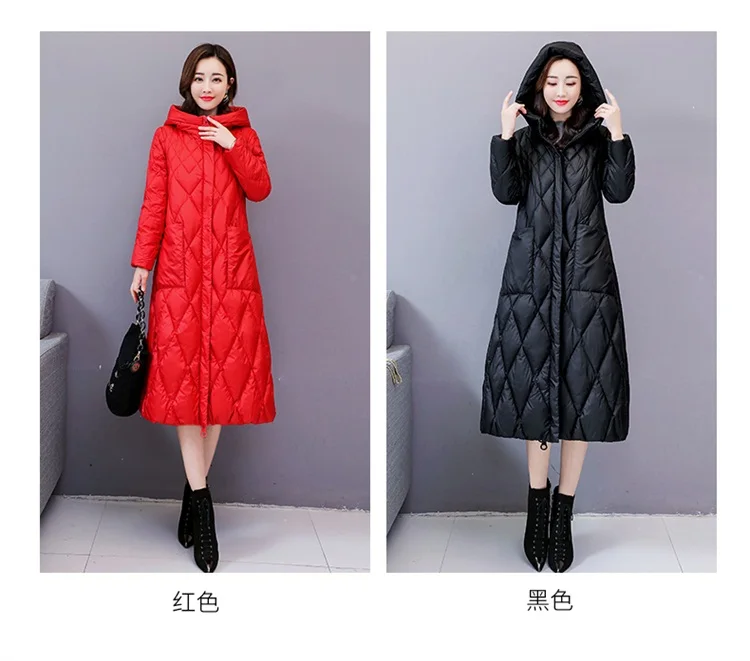 winter Women Snow White Down Coat Plus size Fashion jacket hoodie long Parkas warm Sweet Jackets Female winter coat clothes