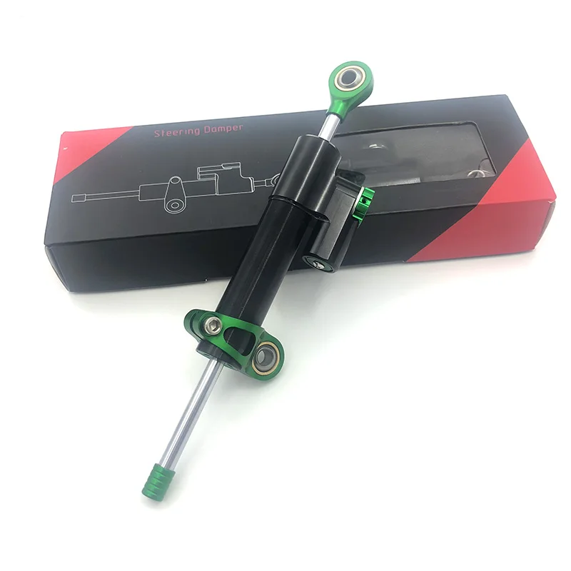 Black green Мотоциклетный руль руля стабилизатор демпфер мотоциклетный амортизатор направление аксессуары для амортизаторов - Цвет: Black green