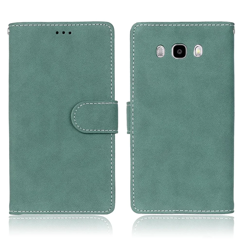Матовый кожаный чехол в стиле ретро для Samsung Galaxy J510 J5 2016 J710 J7 книжка с подставкой
