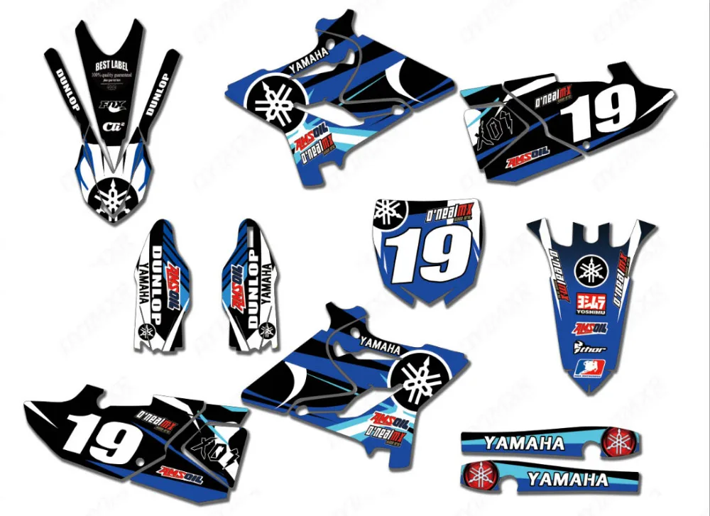 Мотоцикл графические наклейки для Yamaha YZ125 YZ250 YZ 125 250 15 16 17 18 | Автомобили и