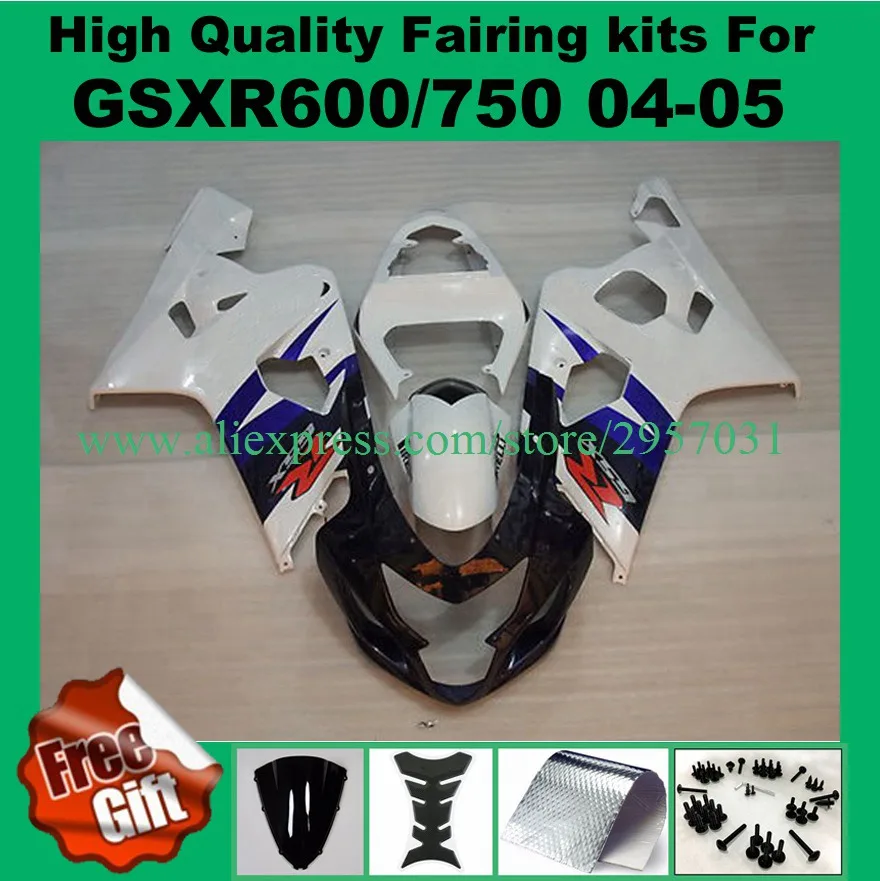 9 подарков Обтекатели для кузова под давлением GSXR600 GSXR750 2004 2005 SUZUKI 750 04 05 комплекты