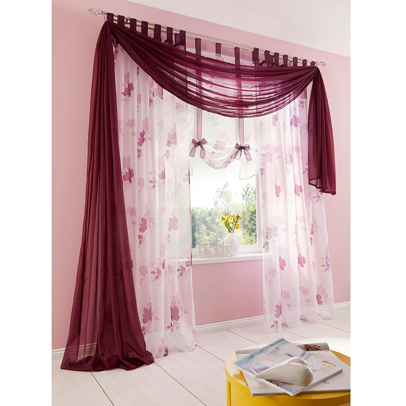 Тотальная распродажа, Cortinas Dormitorio шторы Terri Тюль ламбрекен ткани Diy Подзор для портьеры на окна и двери для Спальня