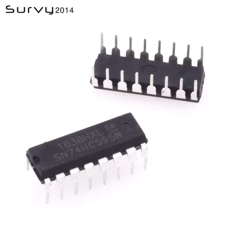 10 шт./лот Новый SN74HC595N 74HC595 DIP 16 8BIT регистры переключения с 3 режимами вывода