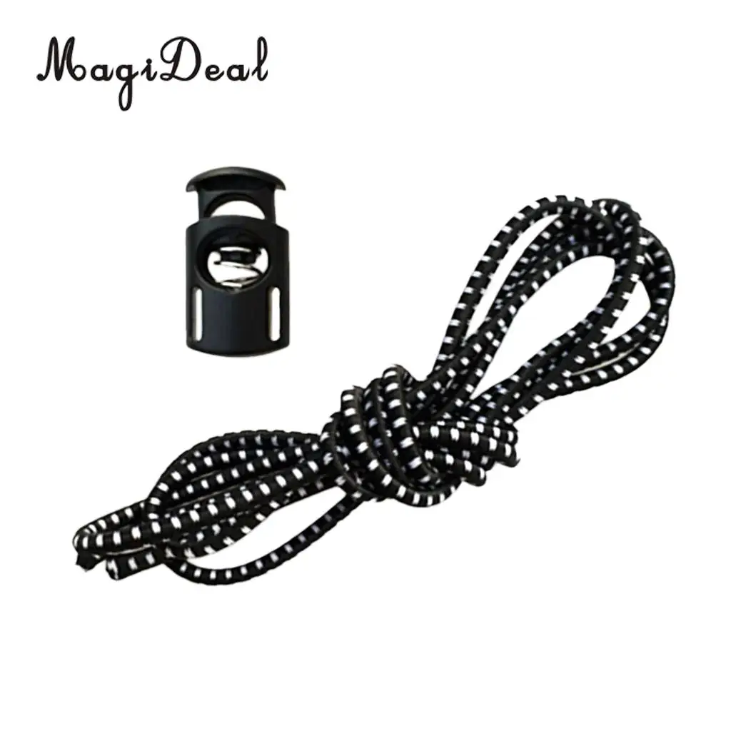 Black White MagiDeal 4" гибкий резиновый эластичный ремень банджи веревка и фиксатор шнура Универсальный подходит для плавания Очки/погружение Подводное плавание маска - Цвет: Black White