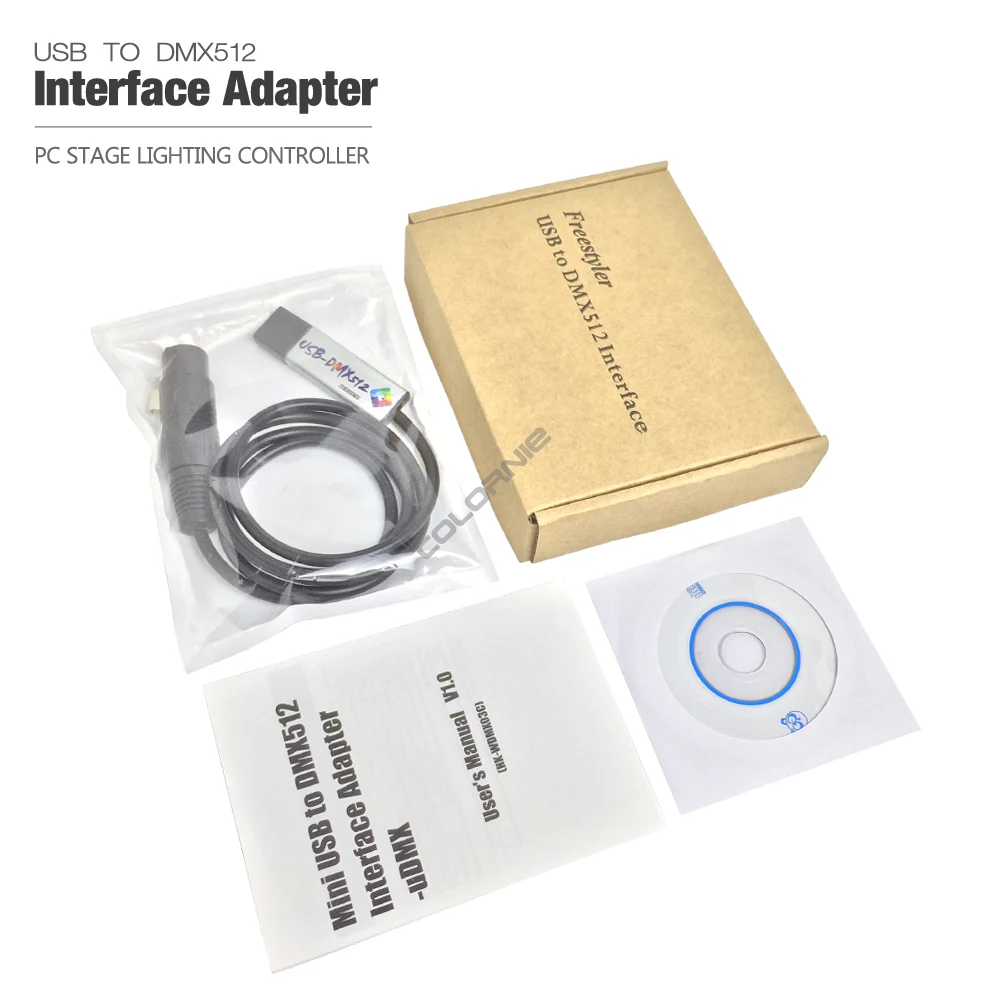 USB к DMX512 адаптер интерфейса светодиодный DMX студийный компьютер ПК контроллер