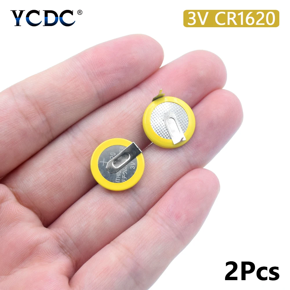 Батарея CR1620 3V 2 вкладки монета ячейка для основной платы игрушки электронные весы