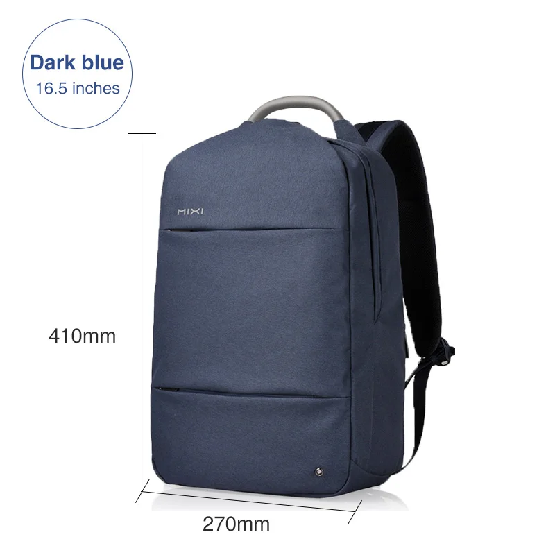 Blue 16.5 inch Mixi мужской рюкзак 15,6 дюймов Сумка для ноутбука Водонепроницаемая школьная сумка для мальчиков и девочек сумка на плечо Противоугонная Большая вместительная дизайнерская сумка Mochilas - Цвет: Blue 16.5 inch