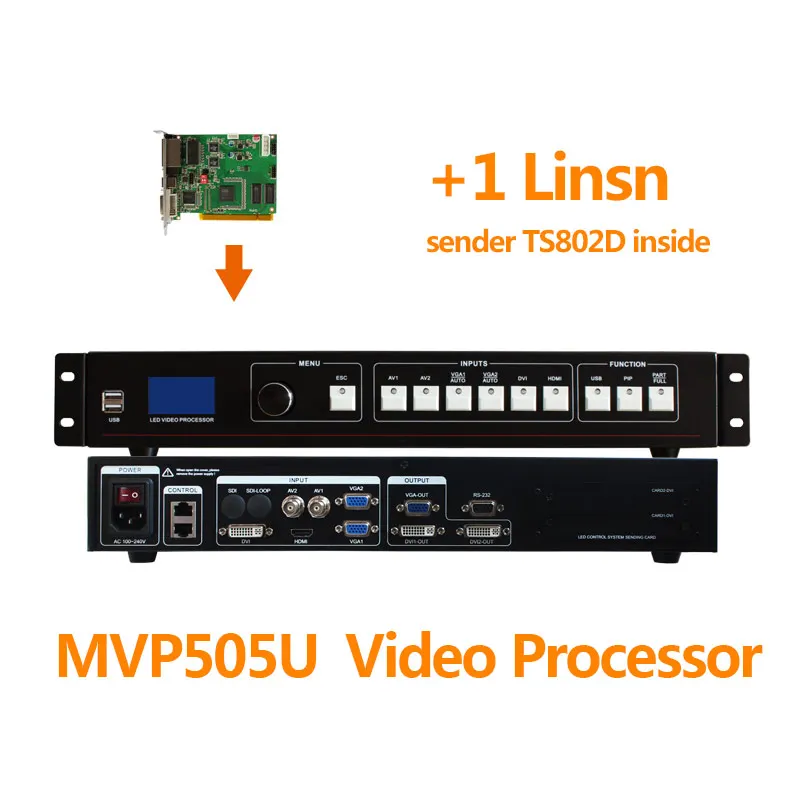 Mvp505u usb видео Скейлер led процессор контроллер с 1 полноцветным дисплеем отправка