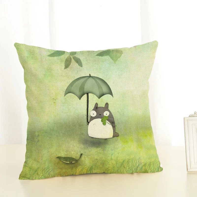 Totoro Cushion Cover Home Decor Case Houseware Throw Pillowcase Linen Square 45x45cm Cojines | Дом и сад