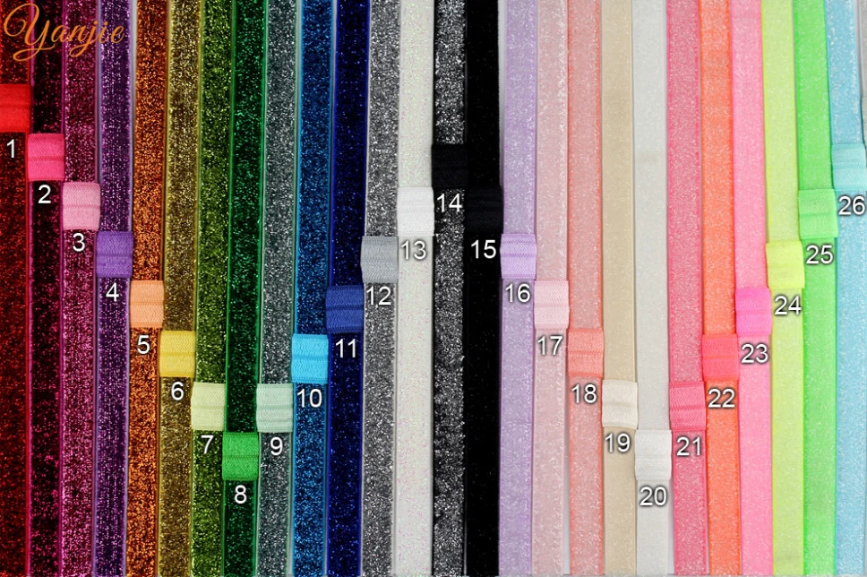 120 шт./лот, 27 цветов, 3/8 дюймов, модный матовый Блестящий эластичный ободок на голову для девочек, аксессуары для волос,, женский головной убор ручной работы
