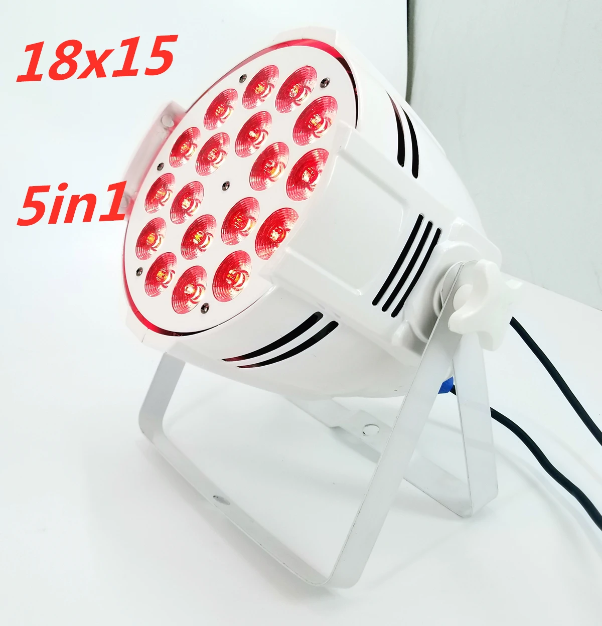 5in1 Светодиодный Par 18x18 Вт RGBWA UV 6в1 светодиодный Par свет DMX сценические огни деловые огни Профессиональный плоский параболический алюминиевый рефлектор для вечерние KTV дискотека - Цвет: 5in1
