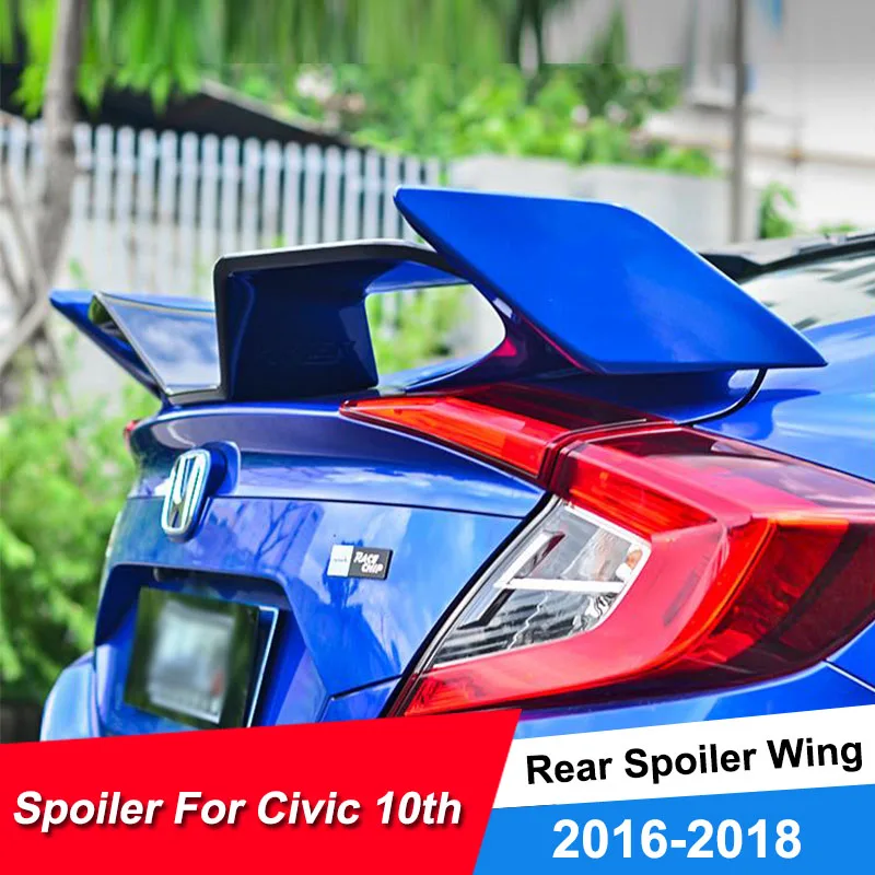 Спойлер Yofer для Honda Civic неокрашенный спойлер на заднее крыло автомобиля модель 2016