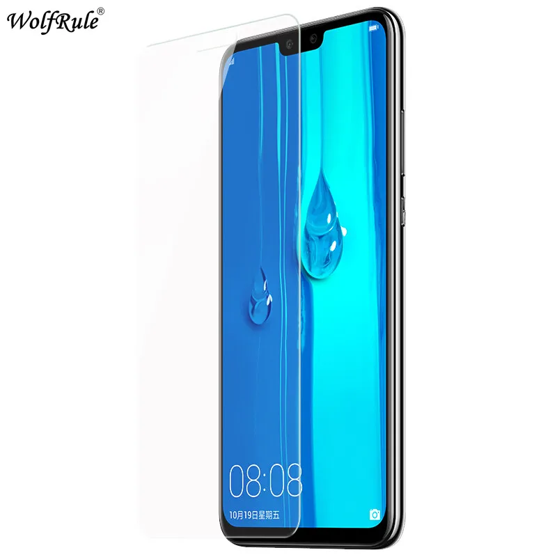 Protector de pantalla de vidrio templado para Huawei Y9 2019, pel&iacute;cula protectora del tel&eacute;fono, 2 uds.-1