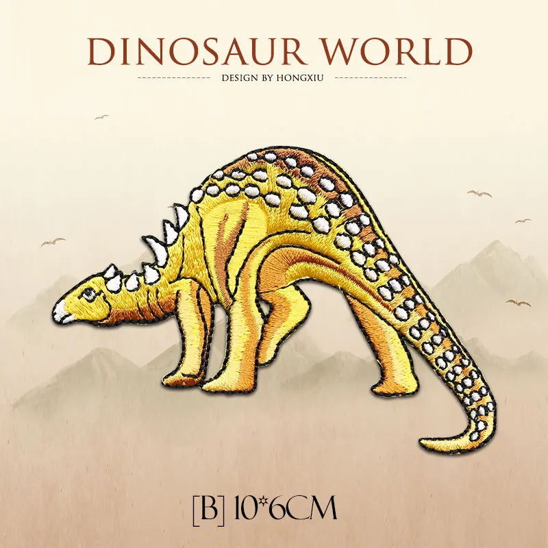 1 шт. вышитые нашивки в виде динозавра для одежды металлический декоративный