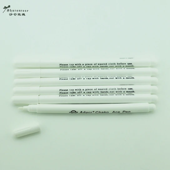 White 6 шт. растворимые вышивки крестом, стирающиеся ручки, Исчезающие ткани, чернильные маркеры, карандаш для рукоделия, аксессуары для шитья - Цвет: White