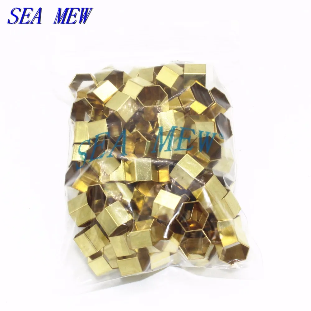 SEA MEW 200 шт. необработанная латунная многоугольная трубка Φ находка для