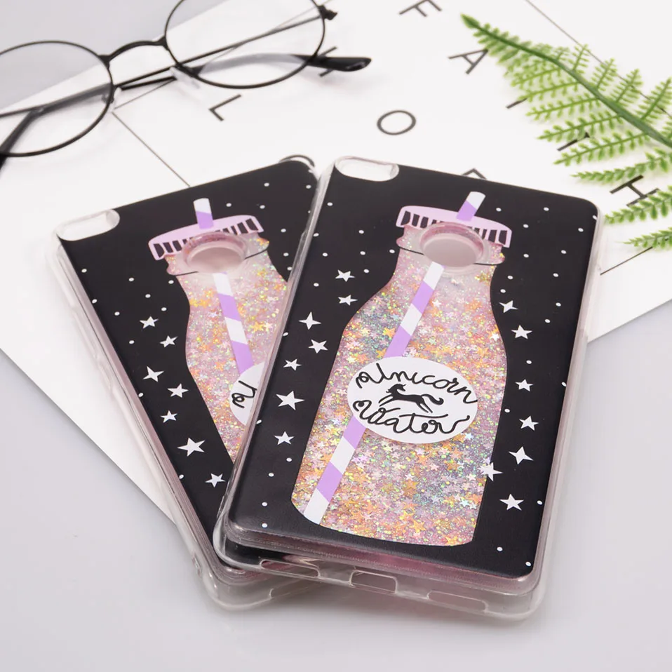 Reaoom for Xiaomi Mi Max 2 Case Glitter Dynamic Liquid Colorful Star Quicksand Cute Bottle Unicorn Cover Max2 |