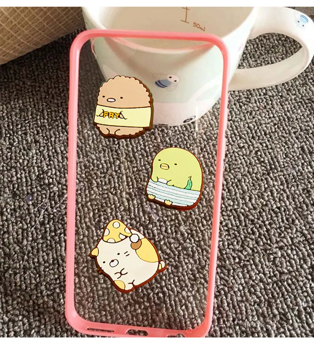 1 шт.(без магнита) мультфильм Силиконовые diy материал, магниты на холодильник аксессуары, брошь, Пряжка для обуви, клип ручной изготовление материала-194
