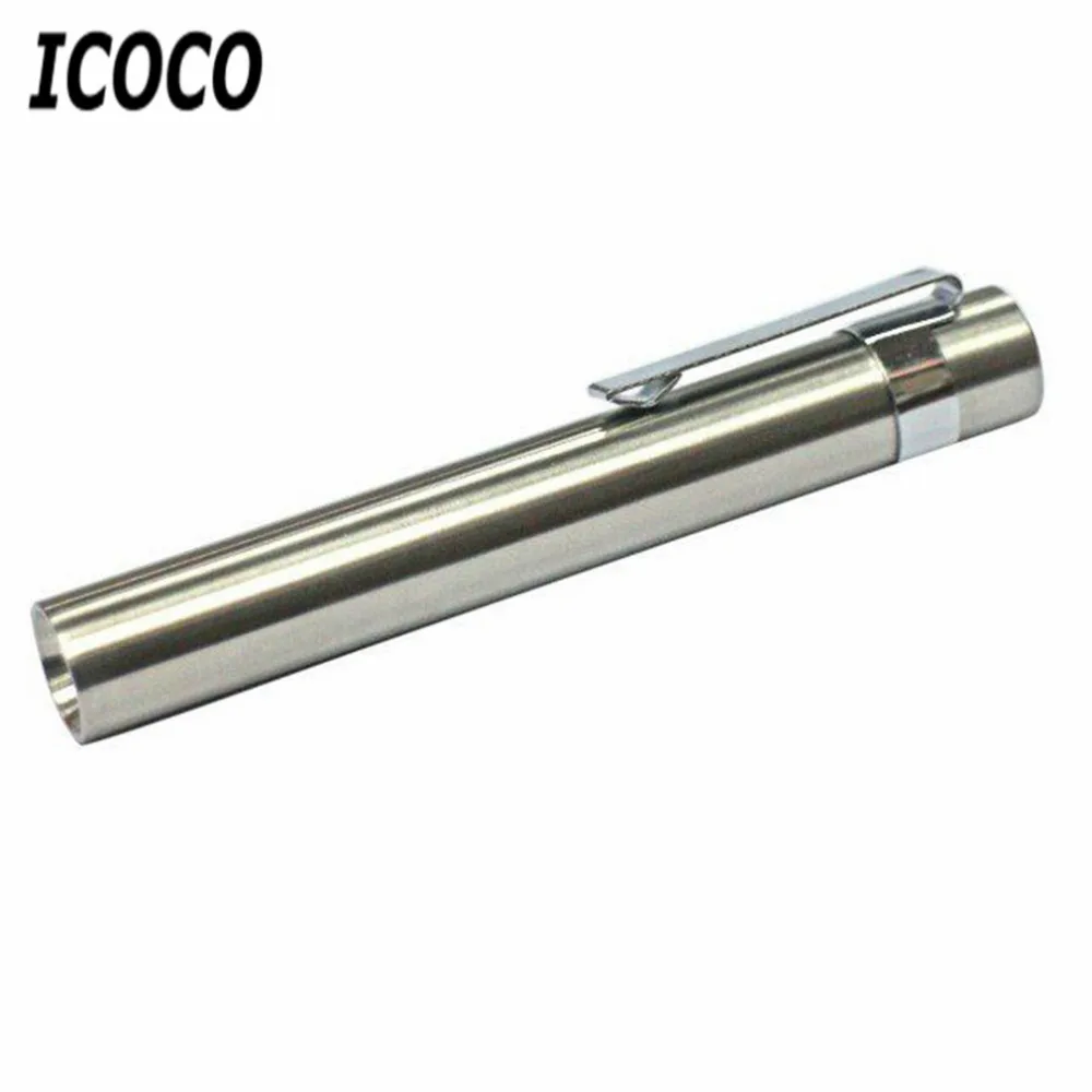 ICOCO 1 шт. Soshine Q5 светодиодный 250 люмен из нержавеющей стали 4,2 в AAA/10440 мини-фонарик с зажимом для кемпинга на открытом воздухе