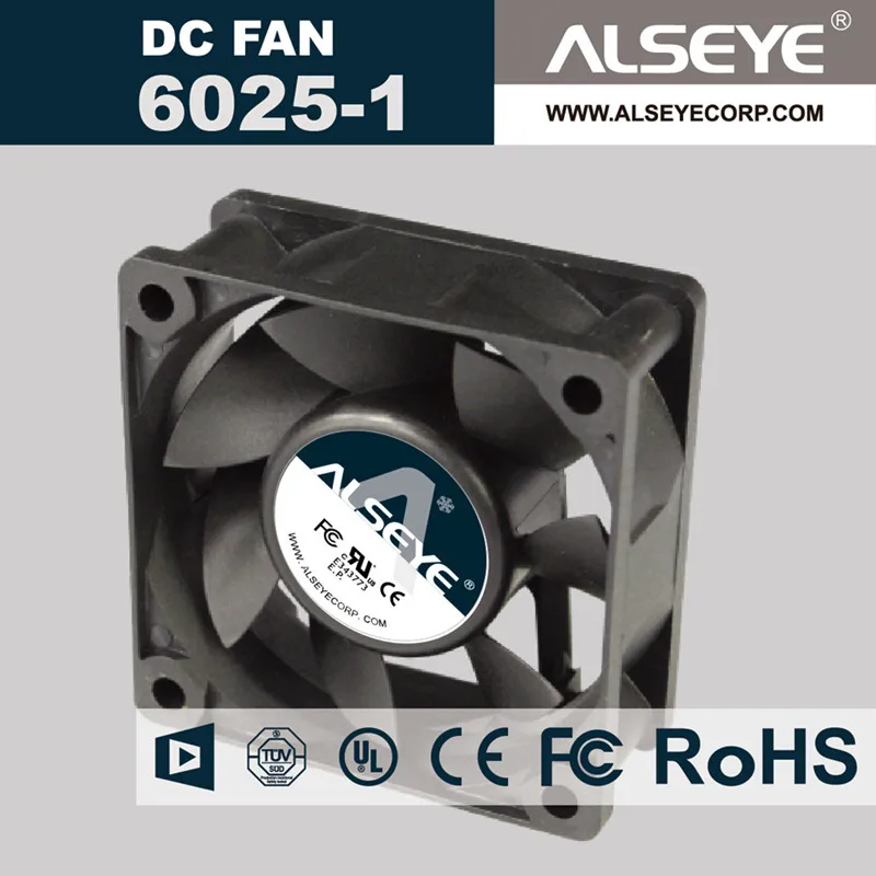 Alseye 6025RVL-N1 (5 шт./лот) ПК охлаждения Cooler DC 12 В 60 мм вентилятор 0.22A 3000 об./мин. для