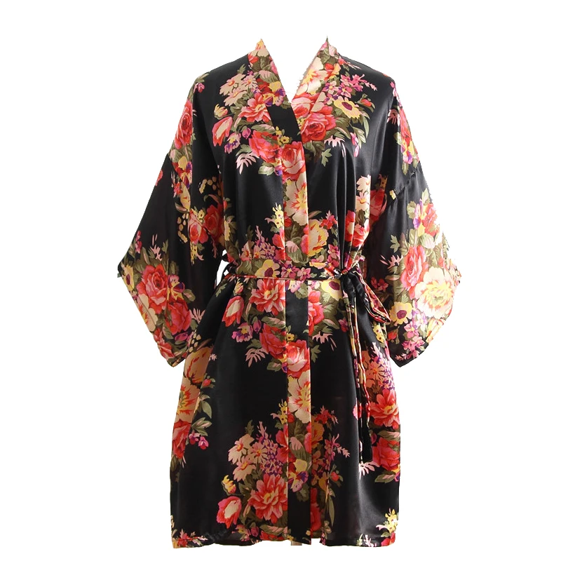 Халат женский с цветочным принтом пикантная ночная рубашка банный халат