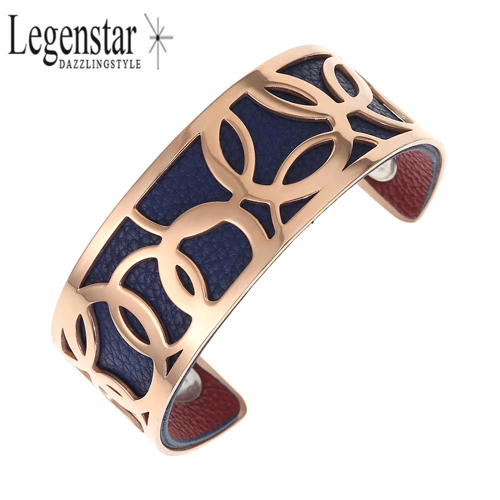 Legenstar Браслет манжета из нержавеющей стали Открытый браслет для женщин Femme Bijoux