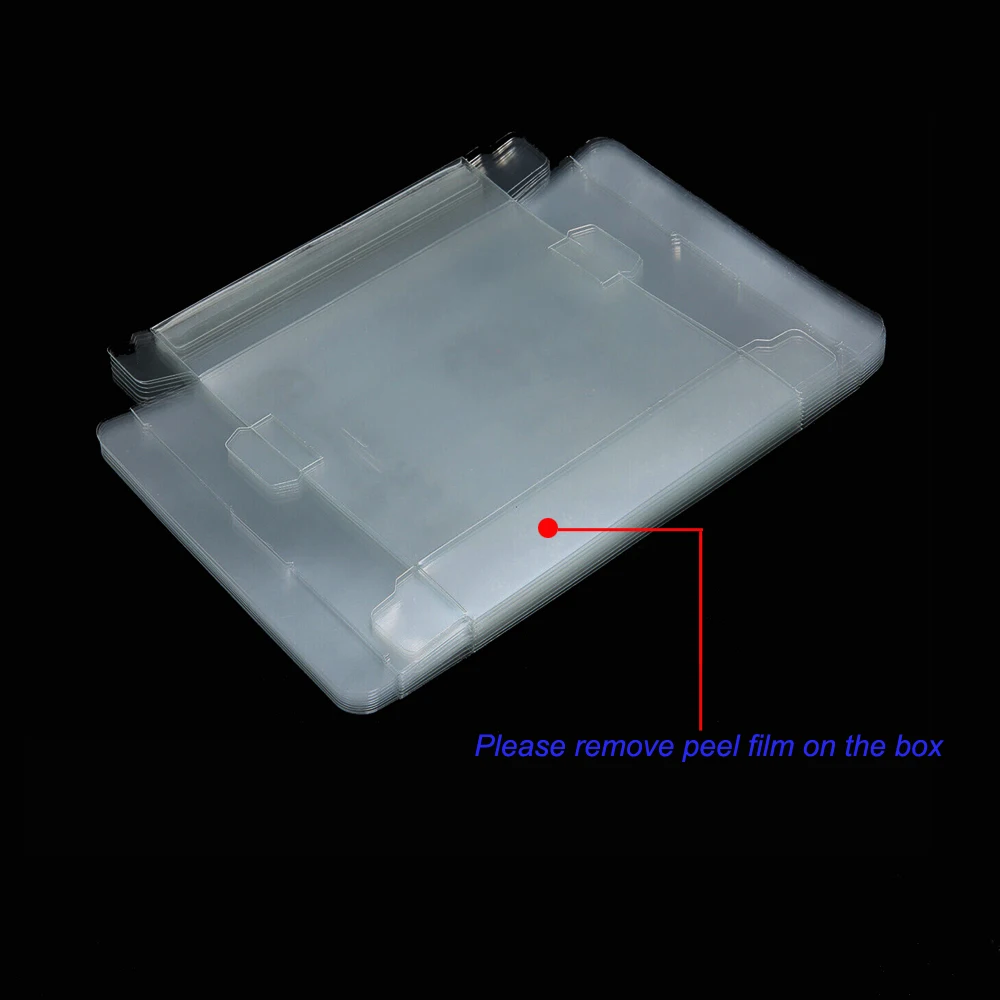 

100pcs Plastic case Transparent Clear box for N-G-PC for N-EO G-EO game card cartridge PET Protector