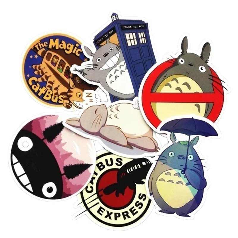 7 шт./компл. мультяшная наклейка Totoro для скейтборда ноутбука сноуборда автомобиля