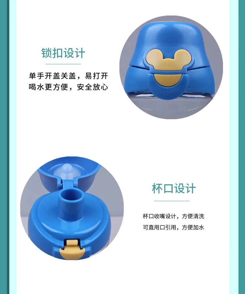 Disney Микки Маус чашка для мальчика анти-осень Минни Маус мультфильм девочка бутылка детский сад портативный большой емкости термос